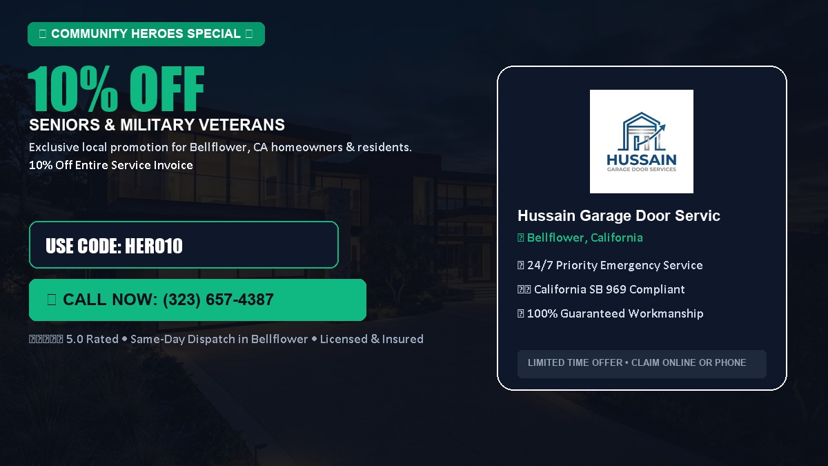 10% OFF Senior Citizens (65+) & Military / Veteran Community Discount in Bellflower, CA